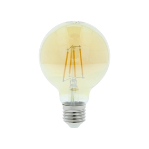 care combină eficiența tehnologiei LED cu estetica clasică a becurilor cu filament. Acest bec vintage emite o lumină caldă și plăcută