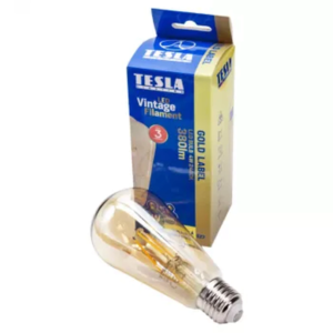 Bec Tesla LED GLOBE FILAMENT RETRO, E27, 8W, 230V, 1055lm, 2700K, transparent